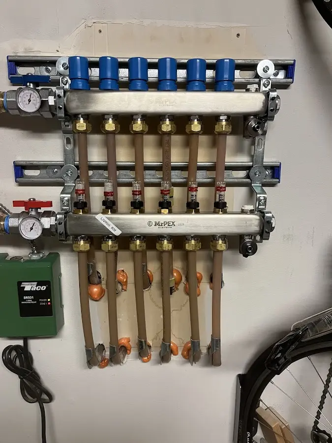 Plumber performing Gas Leak Detection at a residential property in Edgartown